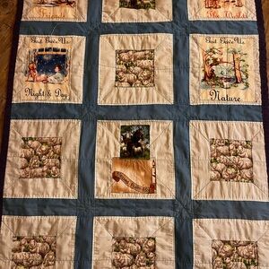 Handmade quilt god world 36x46 inch